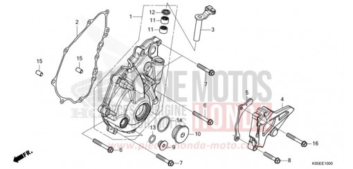 KURBELGEHAEUSEDECKEL, L. CRF250RN de 2022